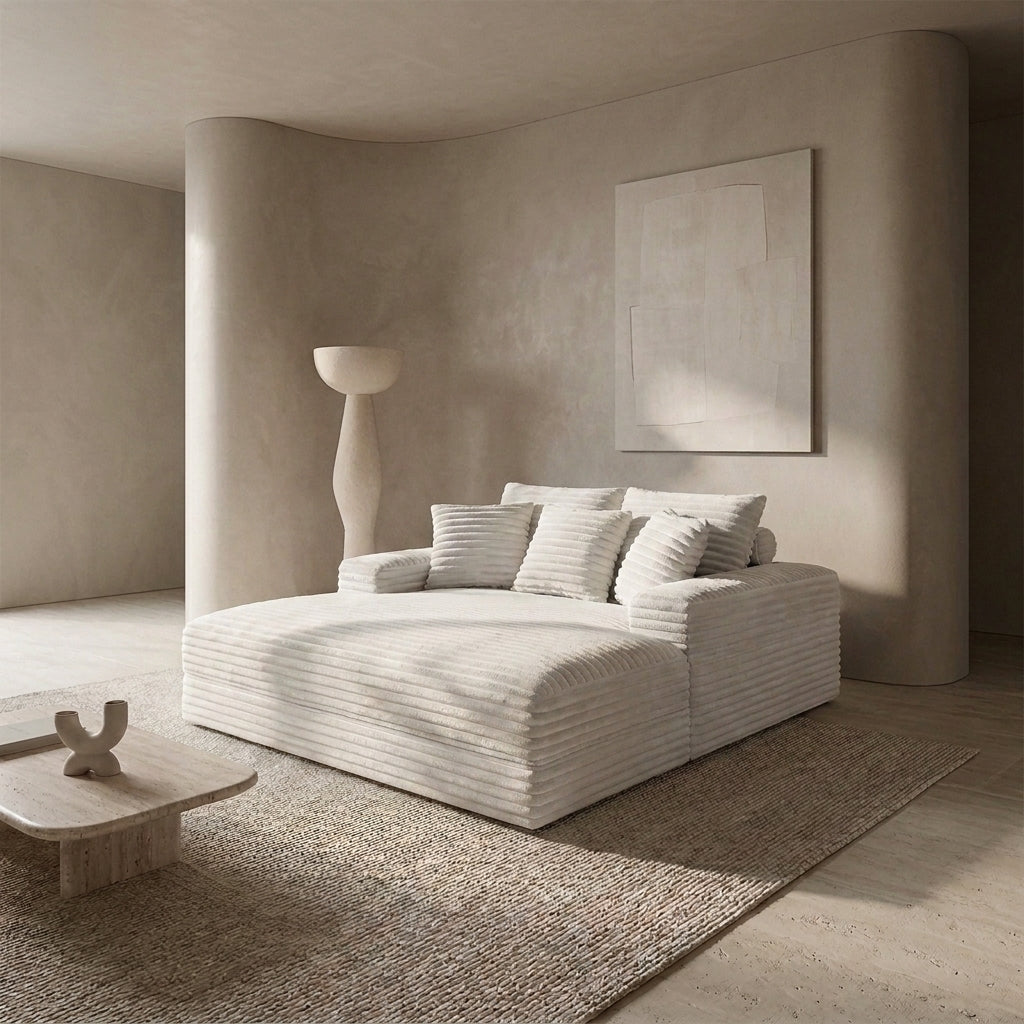 Rectangular chaise longue