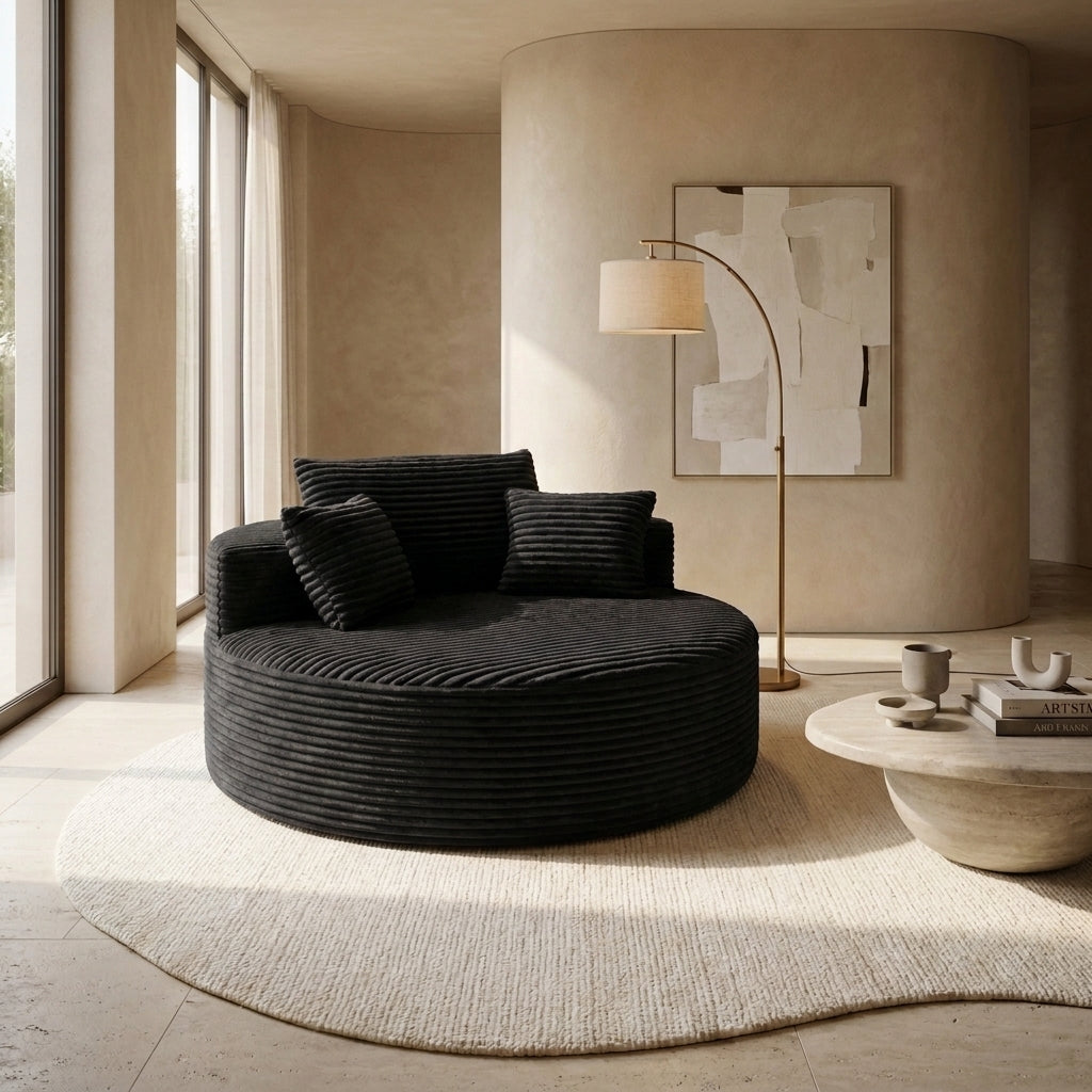 Round chaise longue