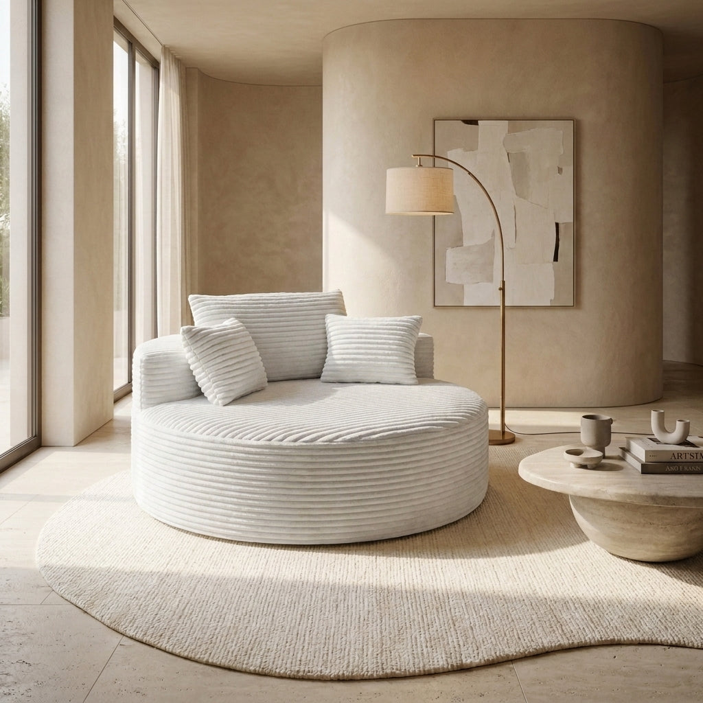 Round chaise longue