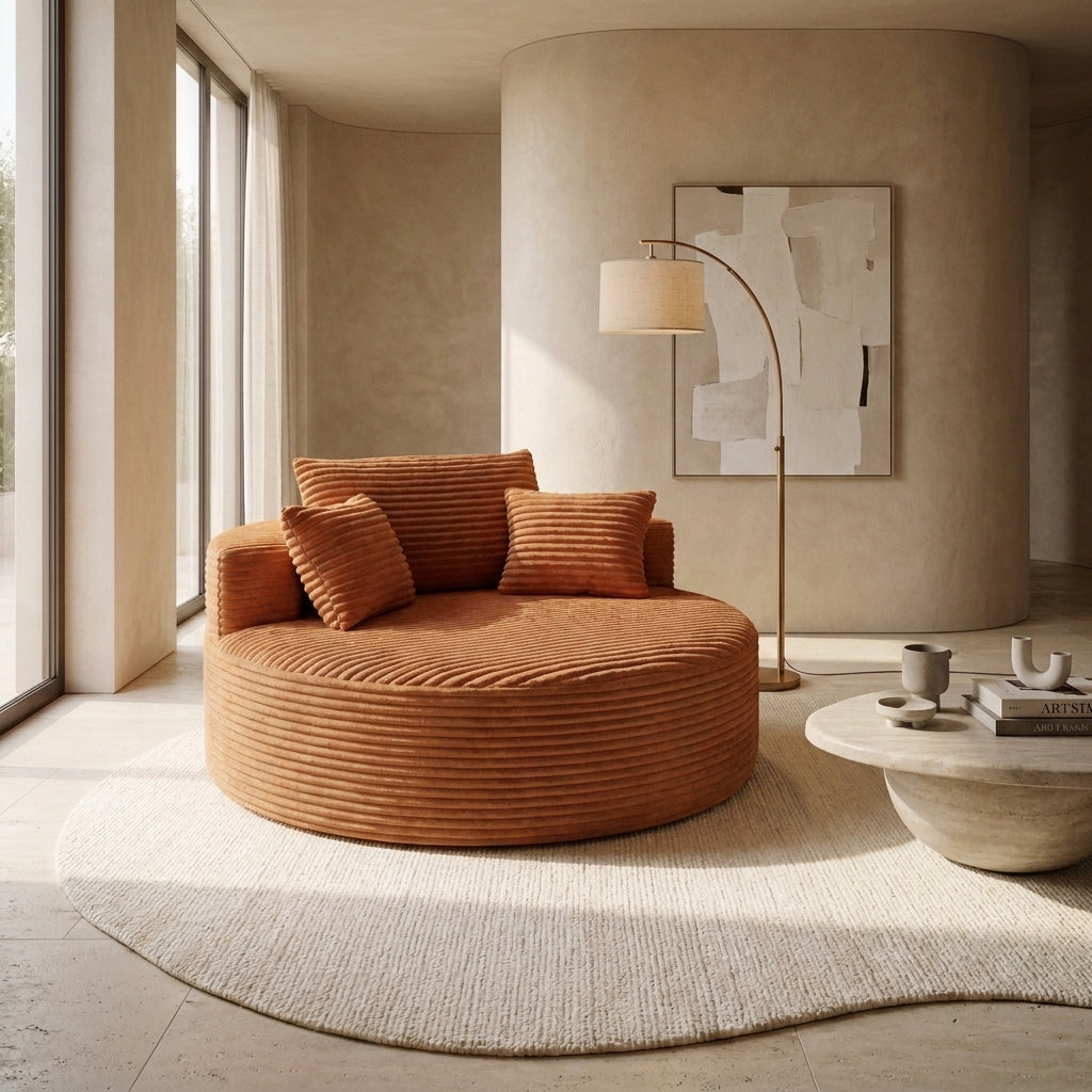 Round chaise longue