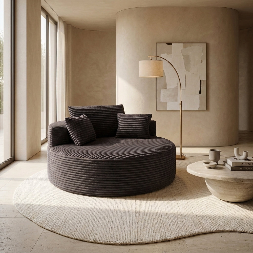Round chaise longue