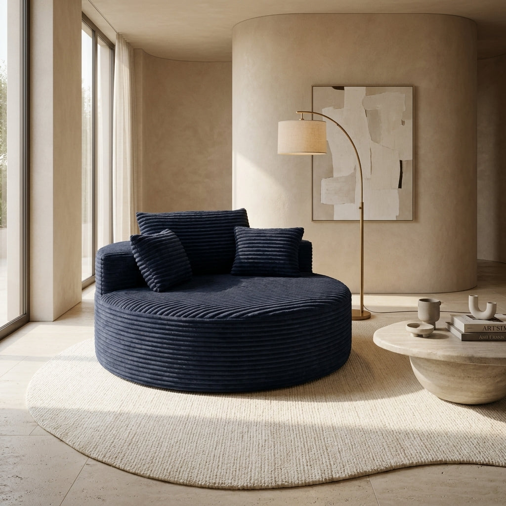 Round chaise longue